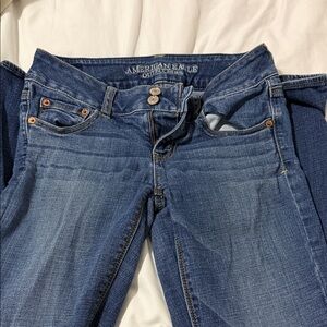 American Eagle Outfitters Women's Dark Blue flare Jeans